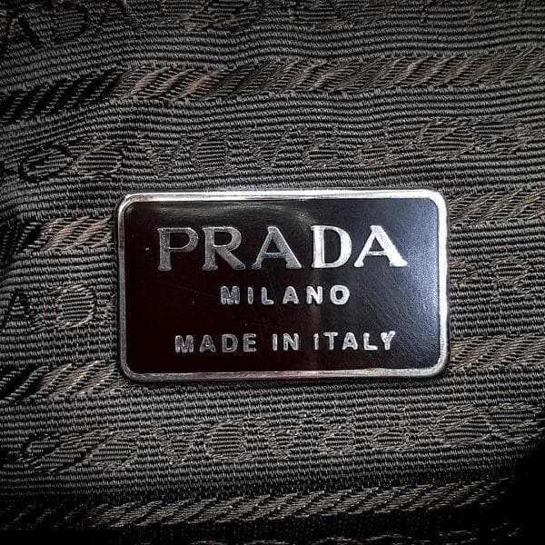 プラダ PRADA ショルダーバッグ 三角プレート テスートナイロン パイソン
