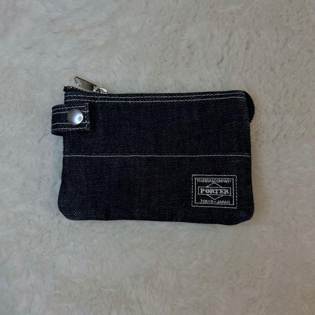 希少 ヘッドポーター デニム ショルダーウォレット 財布 2層 ケース