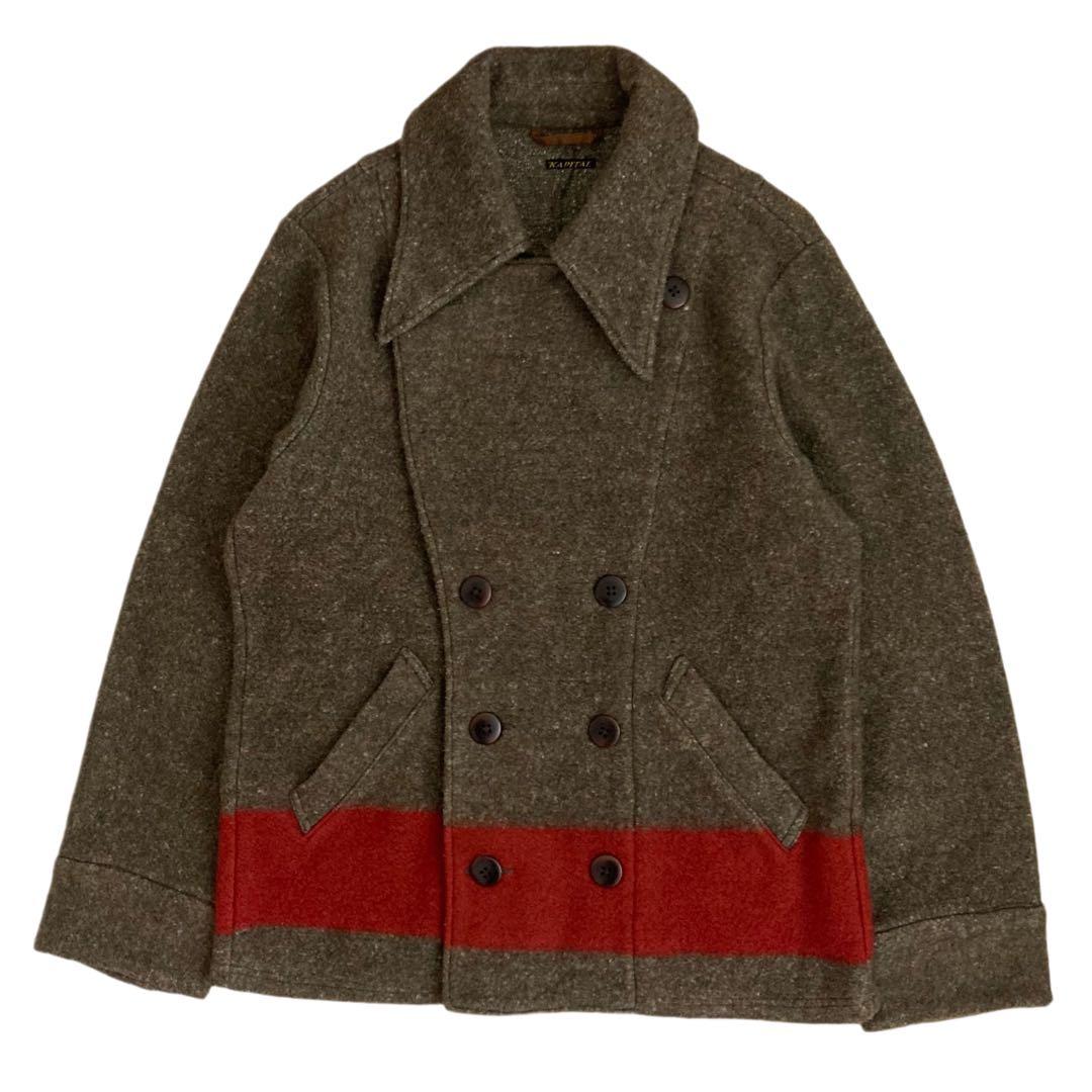 KAPITAL キャピタル アクリル アーミー ボーダー コート