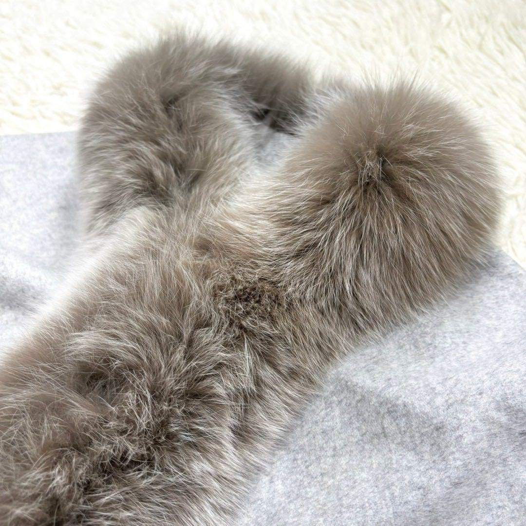 【極美品】グレースクラス ケープコート ポンチョ カシミヤ100% フォックス