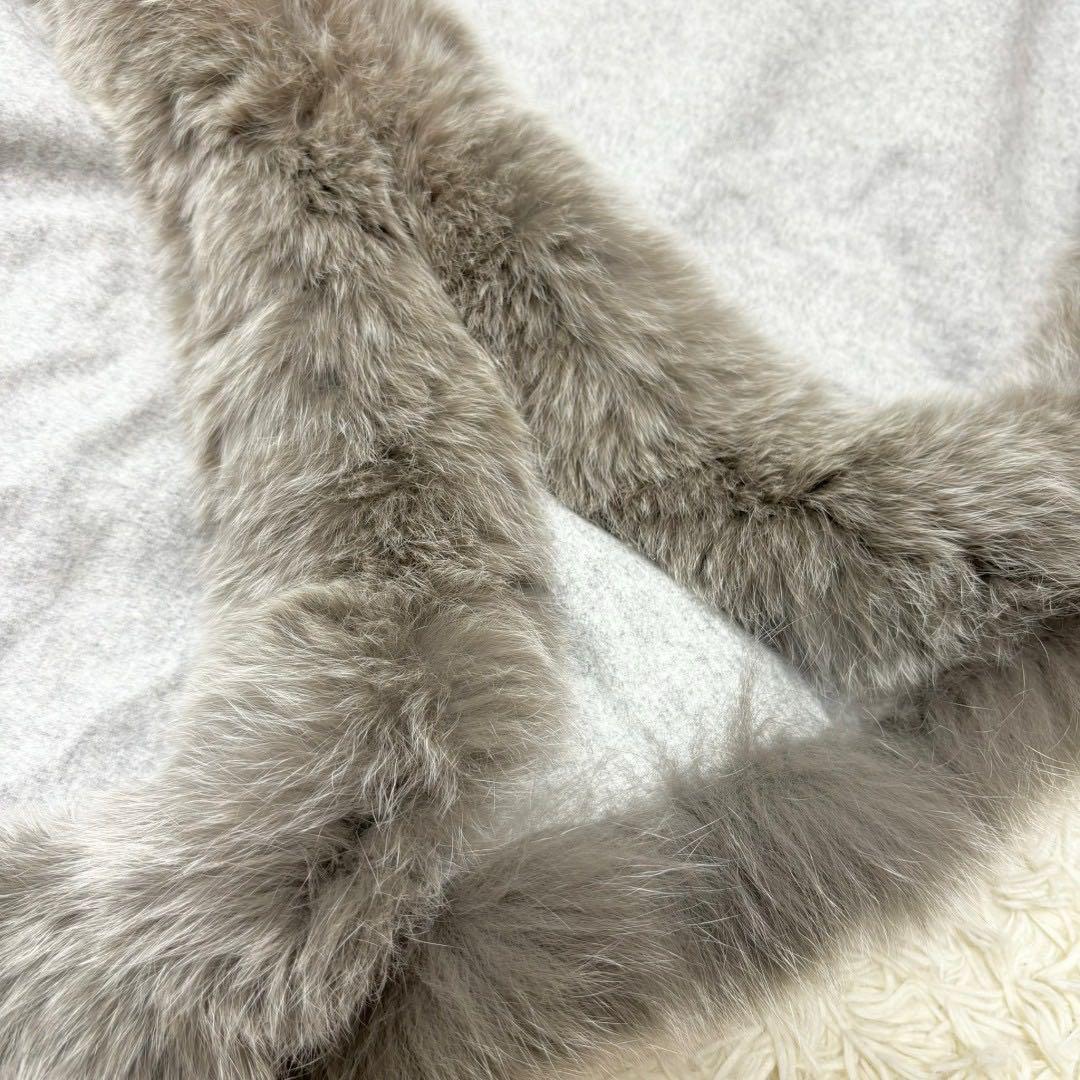 【極美品】グレースクラス ケープコート ポンチョ カシミヤ100% フォックス