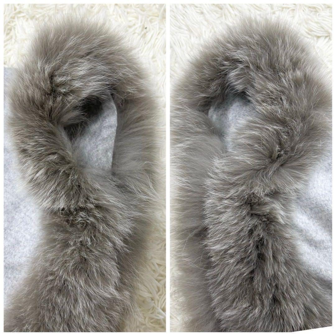 【極美品】グレースクラス ケープコート ポンチョ カシミヤ100% フォックス