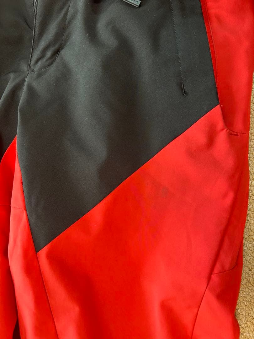 デサント フード付きスキーウェア グレー/レッド