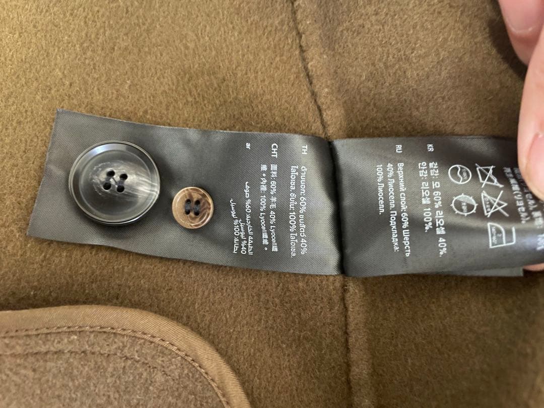 COS ブラウン チェスターコート