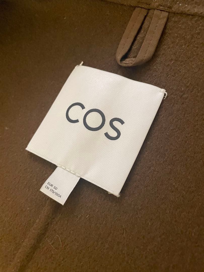 COS ブラウン チェスターコート