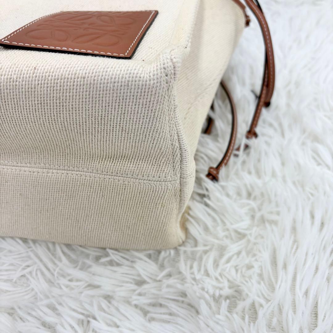 LOEWE ロエベ クッショントート スモール キャンバス トートバッグ レザー