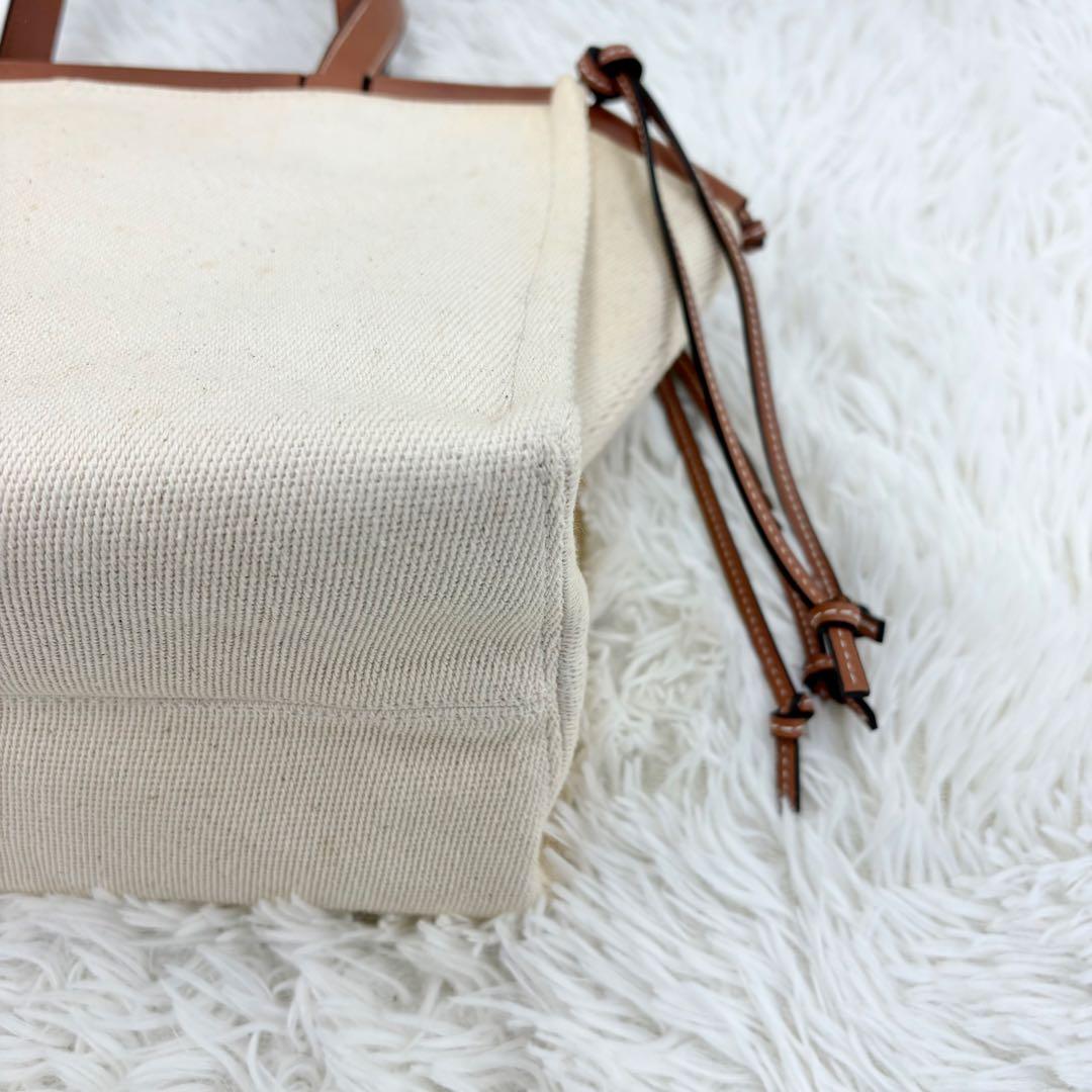 LOEWE ロエベ クッショントート スモール キャンバス トートバッグ レザー