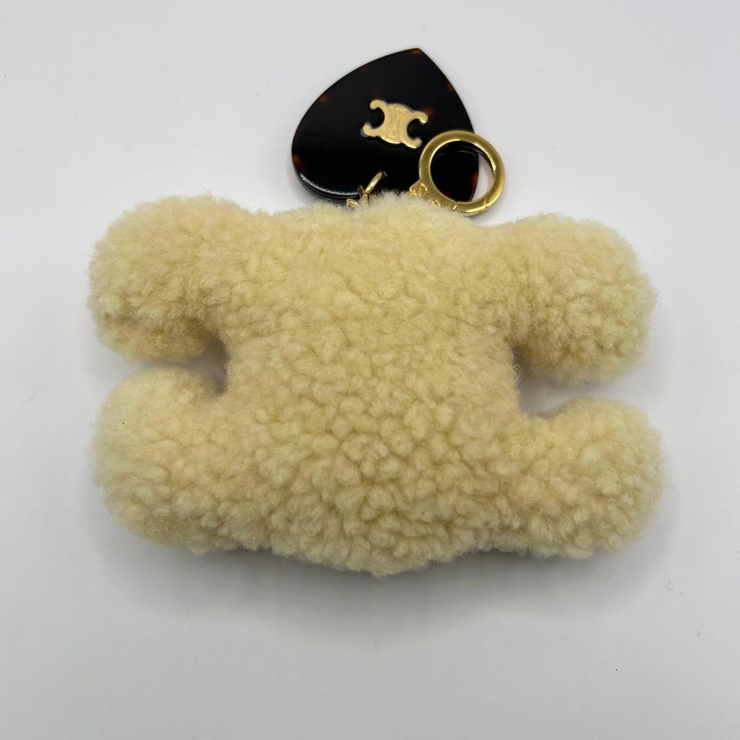 【希少】CELINE トリオンフ　ポンポンチャーム　ファーアクセサリー