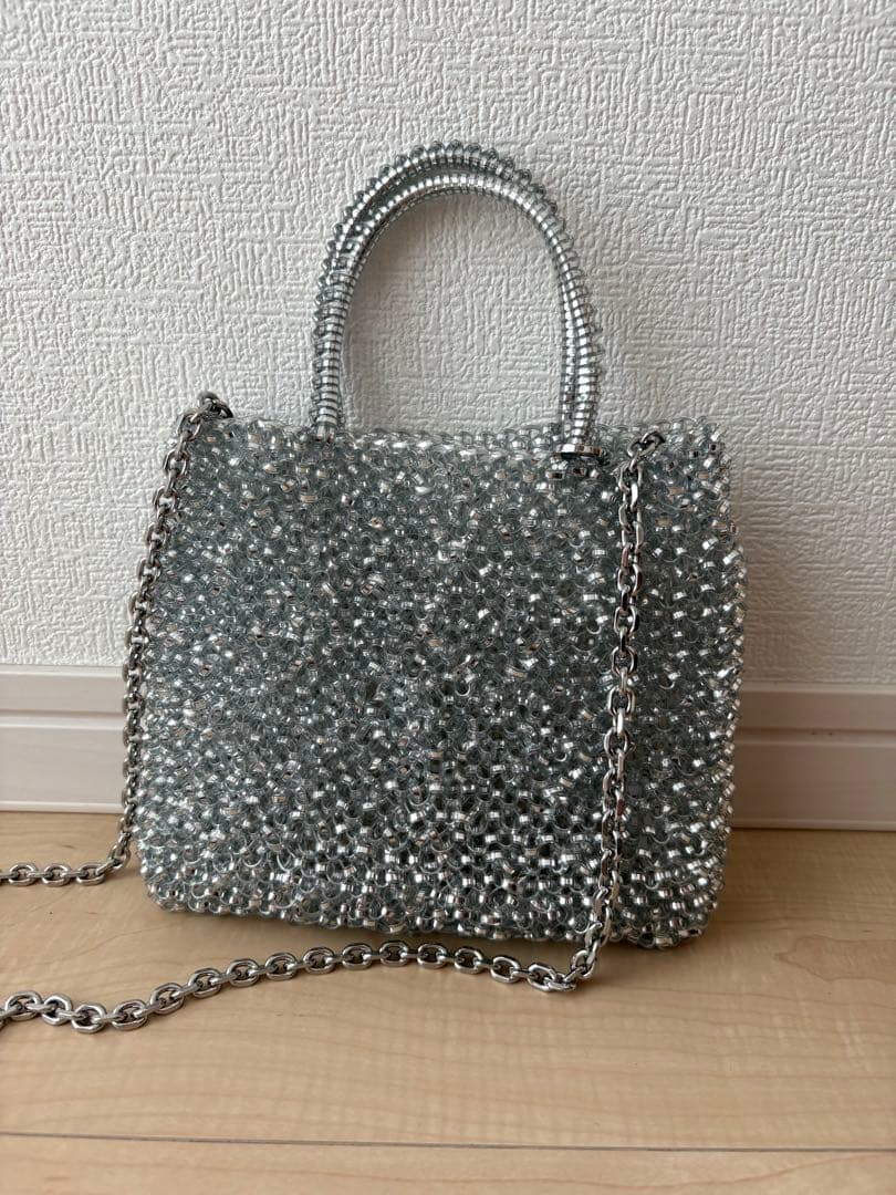 シルバー アンテプリマ ワイヤーバッグ スタンダードミニアトゥーラ