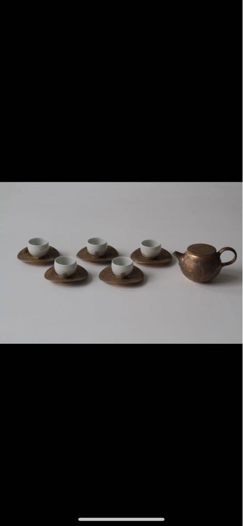 yamamoto作家　皿　急須　茶器　中国茶　セット　藤岡貢　豆皿　花