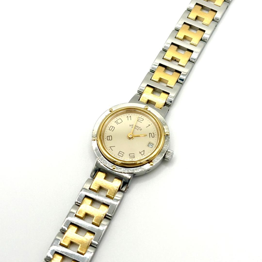 692☆美品☆ HERMES エルメス クリッパー ゴールド アイボリー