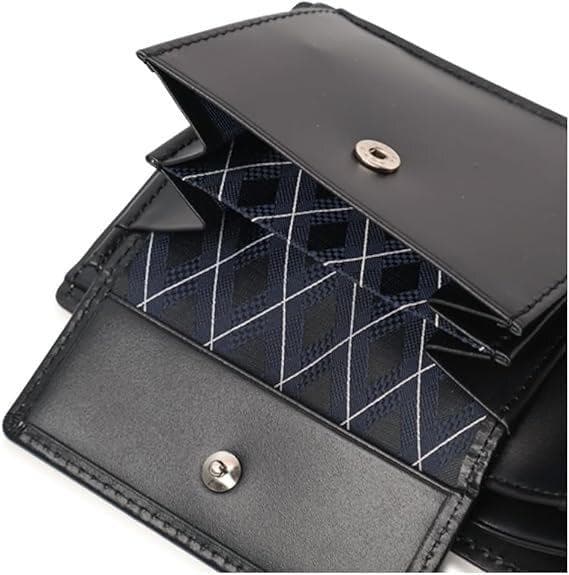 タケオキクチ 定価1万8700円 黒 二つ折り財布 英国王室御用達レザー 牛革