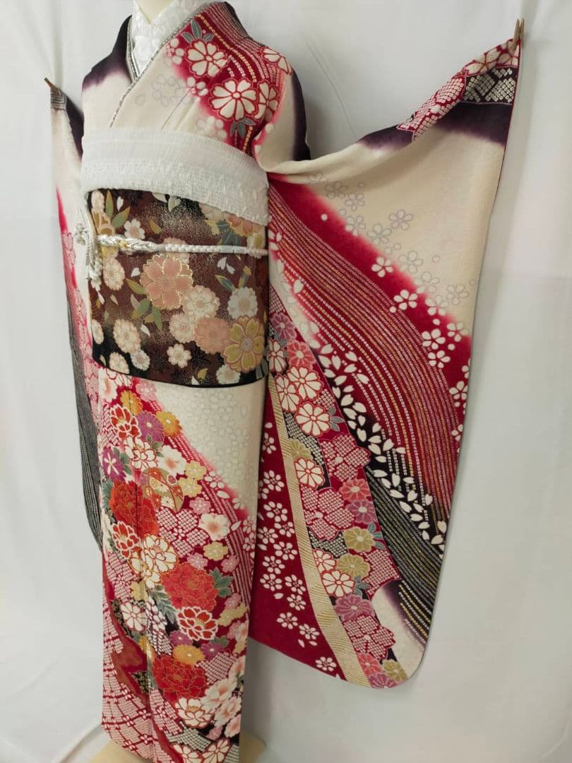 売約済み【WA-Modern】★★正絹　正統派　振袖7点フルセット★★