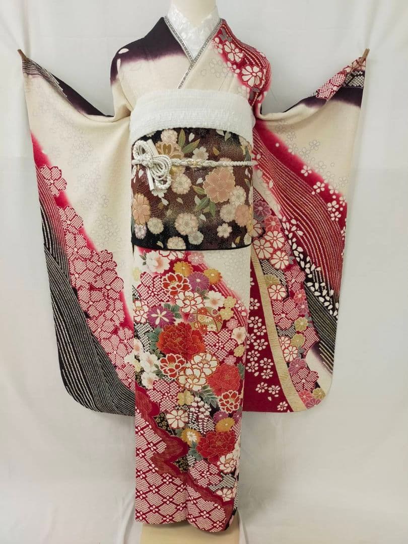 売約済み【WA-Modern】★★正絹　正統派　振袖7点フルセット★★