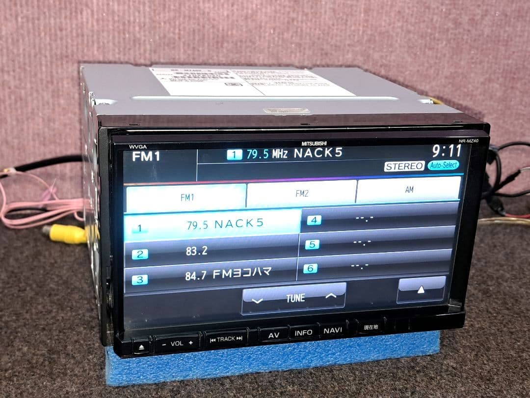 取説付属★三菱電機メモリーナビ NR-MZ40 DVD再生・地デジTV★動作良好