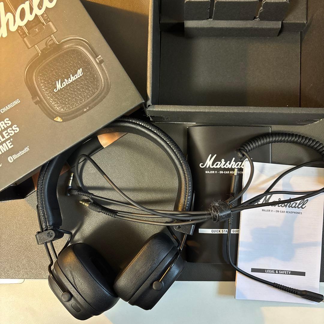 Marshall MAJOR Ⅴワイヤレスヘッドホン ブラック