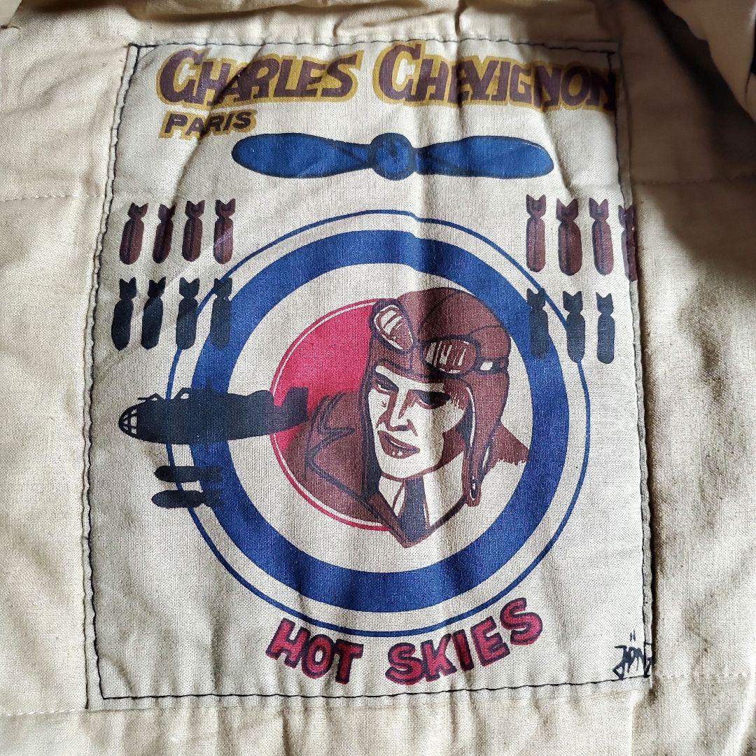 CHARLES CHEVIGNON　PARIS　フライトジャケット　レザーベスト