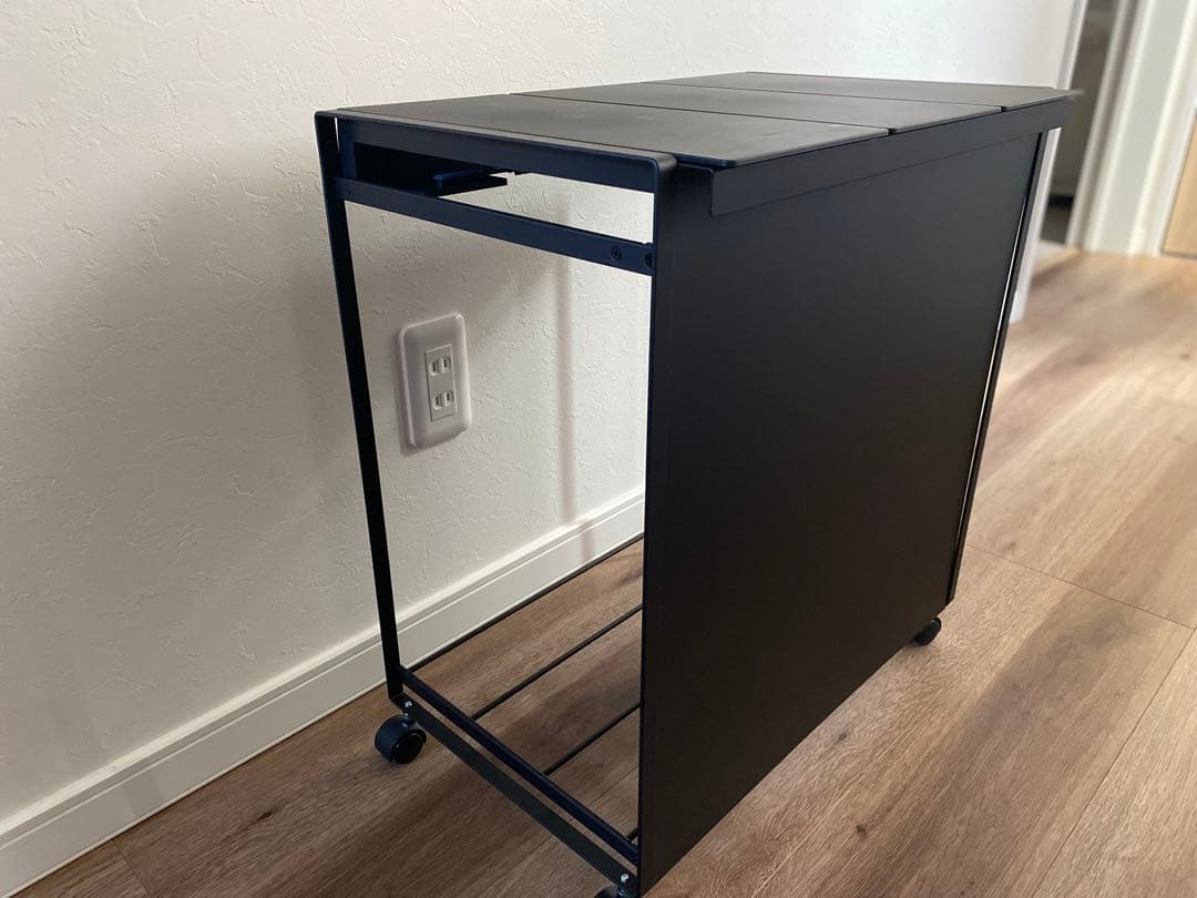 Tower 山崎実業 3分別 黒ごみ箱 キャスター付