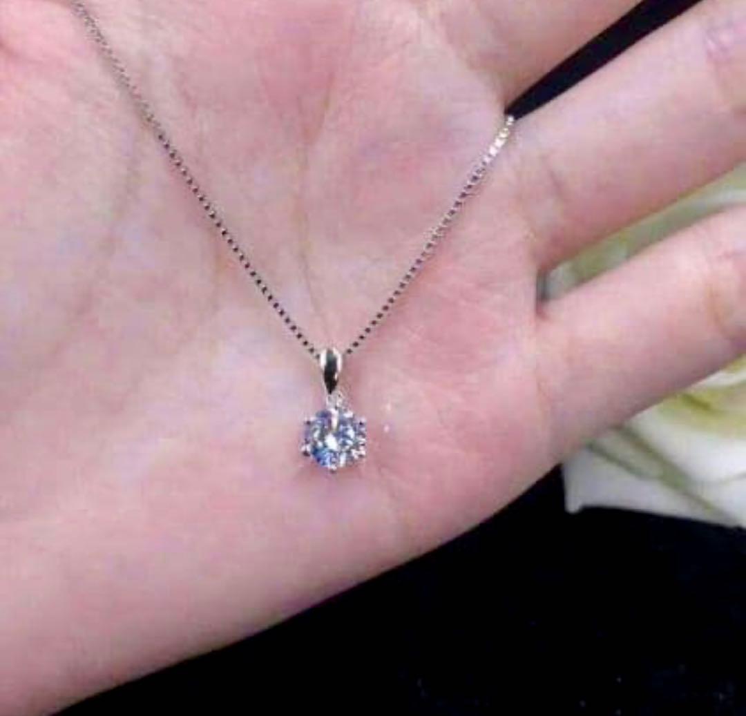 2.0ctダイヤモンドネックレスプラチナネックレスPT950 D2.00CT12