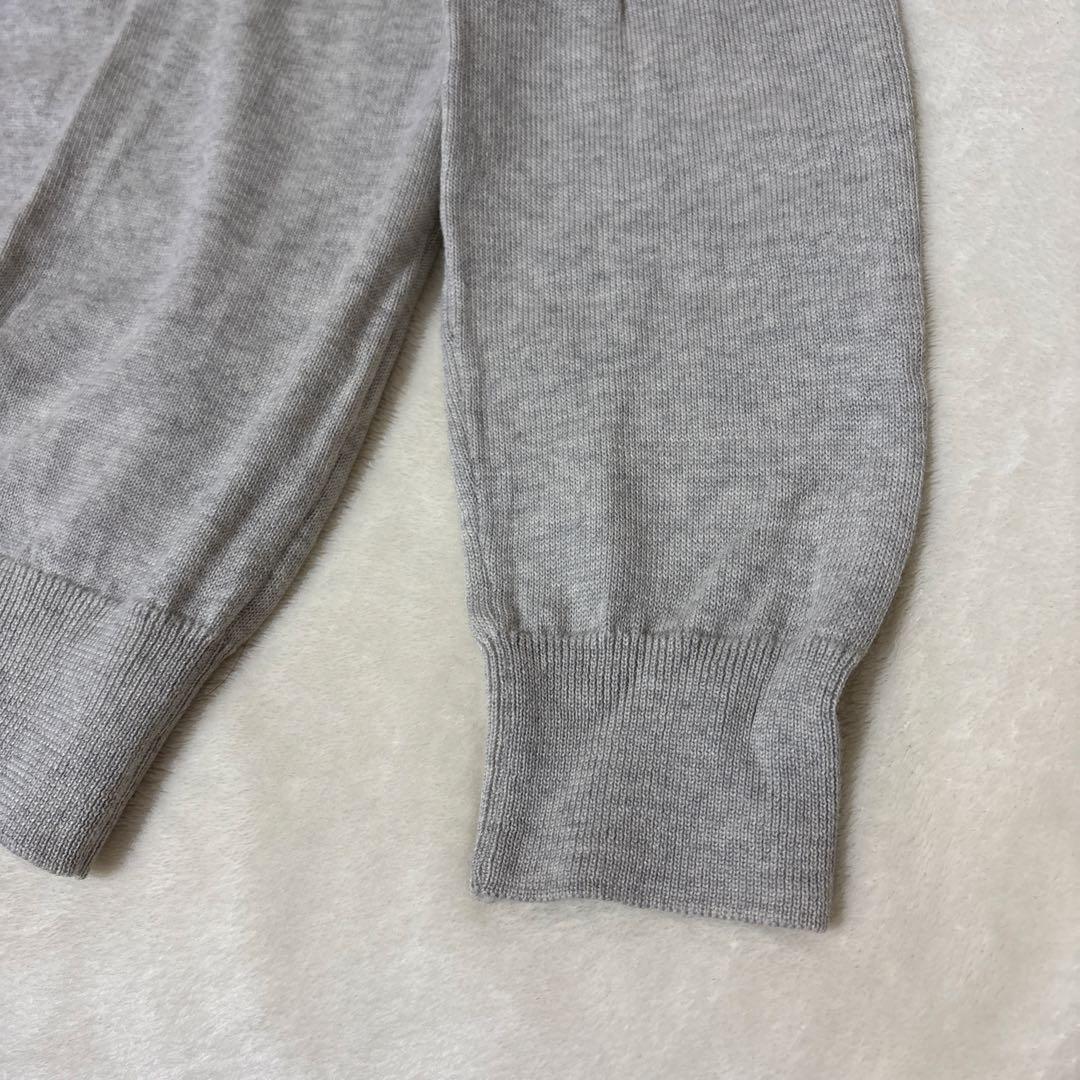 メゾンキツネ グレー 長袖ポロシャツ