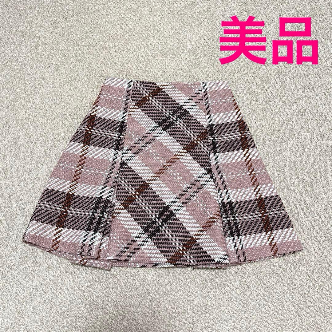 【美品】SNIDEL スナイデル＊ロービングチェックミニスカート