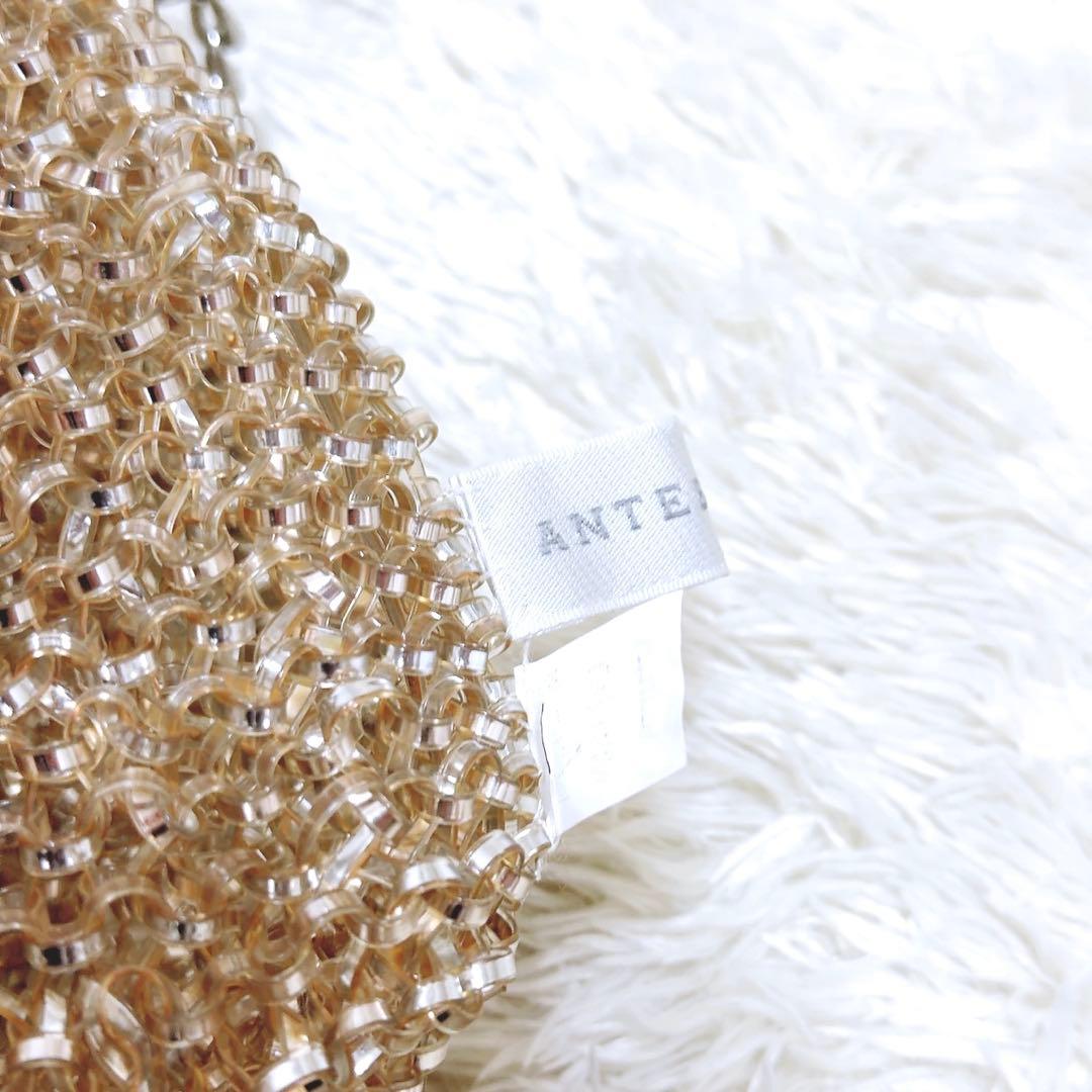 美品✨アンテプリマ　スタンダード　スクエア ミディアム　シルバーゴールド　肩掛け