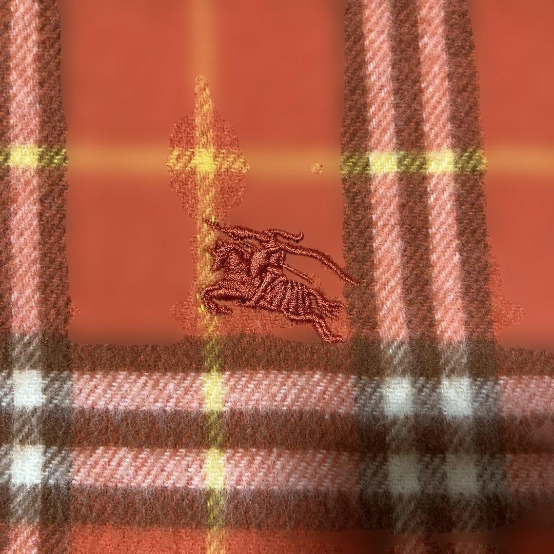 BURBERRY オレンジ チェック マフラー バーバリー