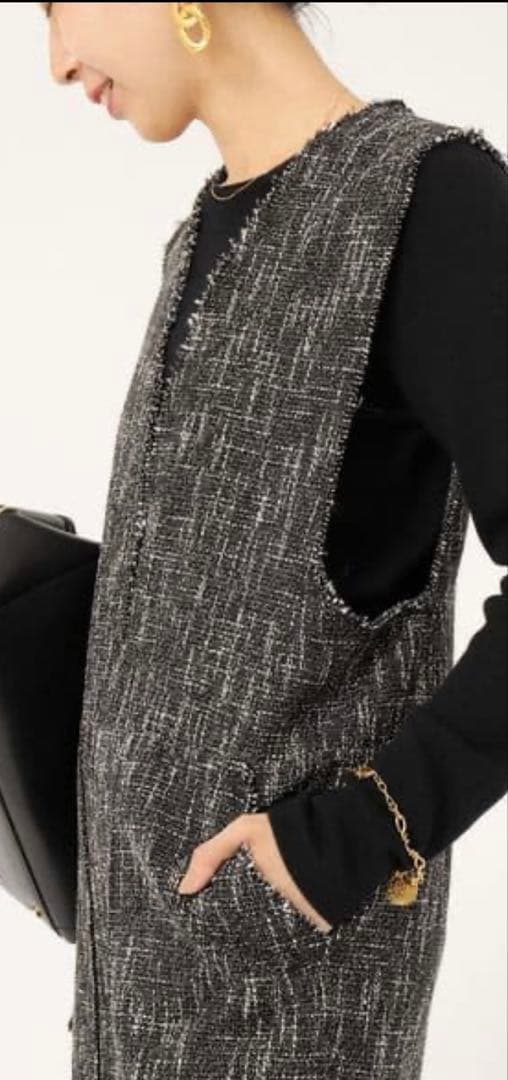 【美品】IENA　イエナ　ツイードオールインワン　2022AW