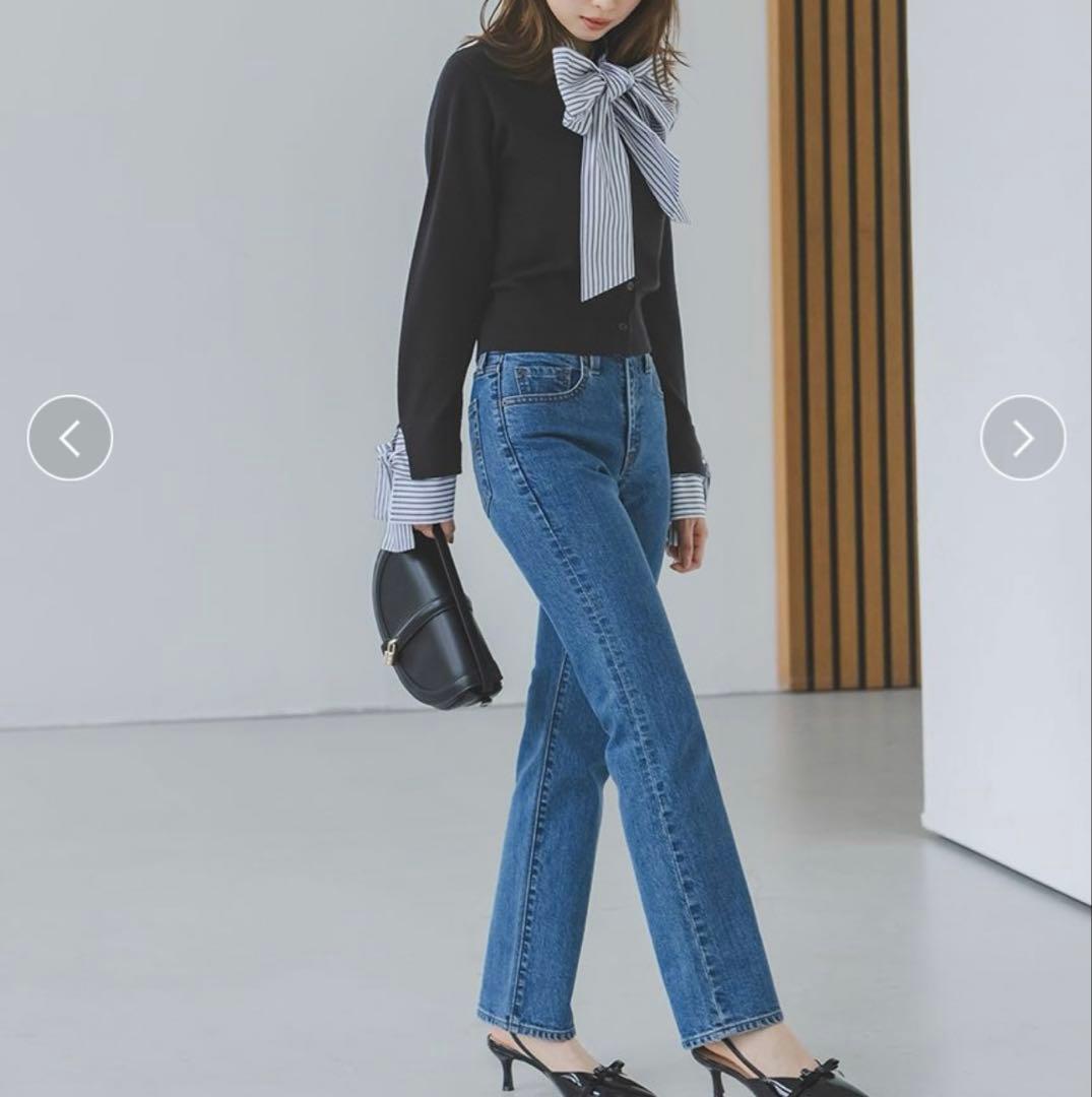 【完売品❤︎新品タグ付き】SNIDELボウタイニットドッキングプルオーバー