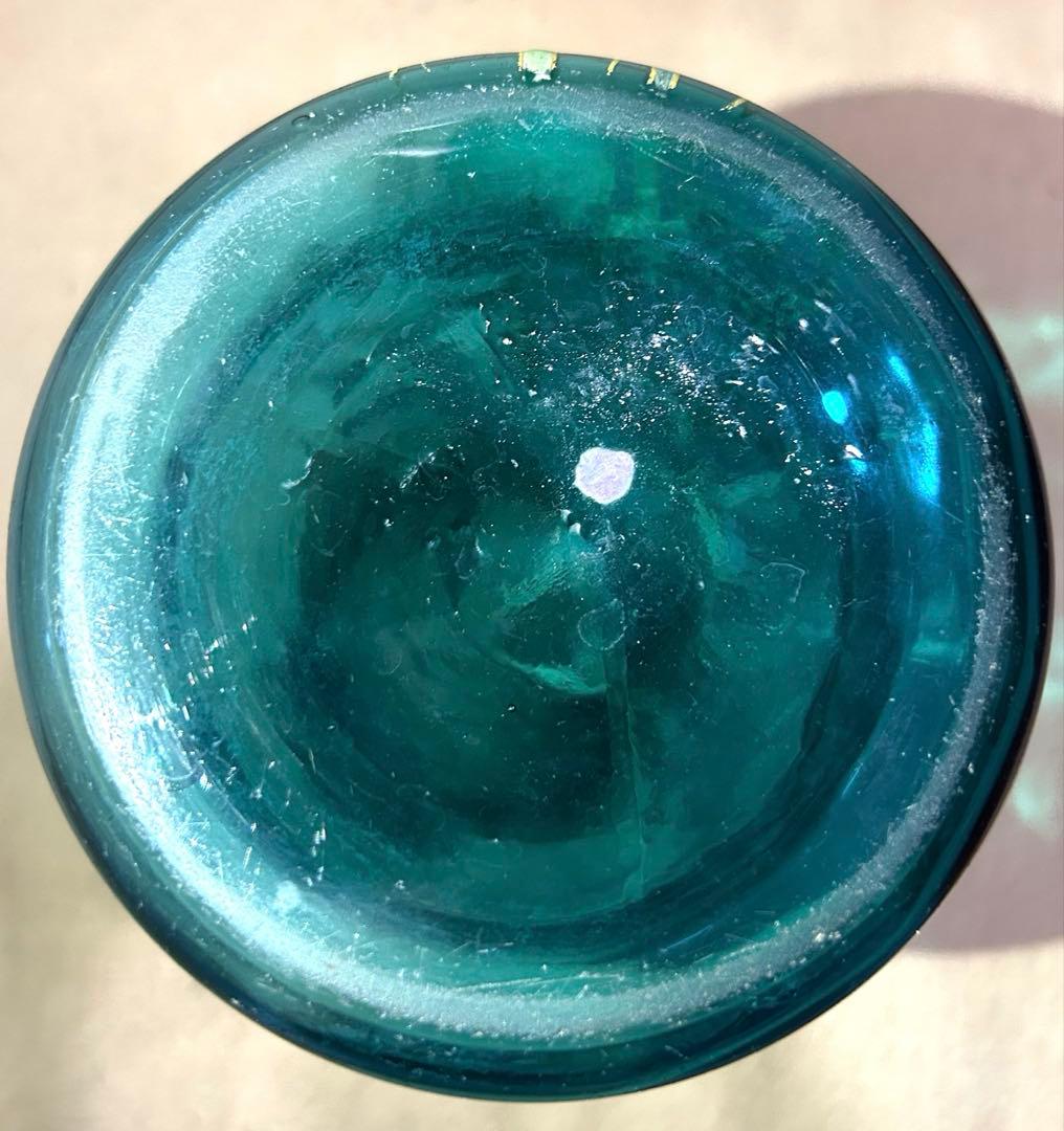 ルグラ 花瓶 ライトグリーン 花柄 アンティーク 箱なし