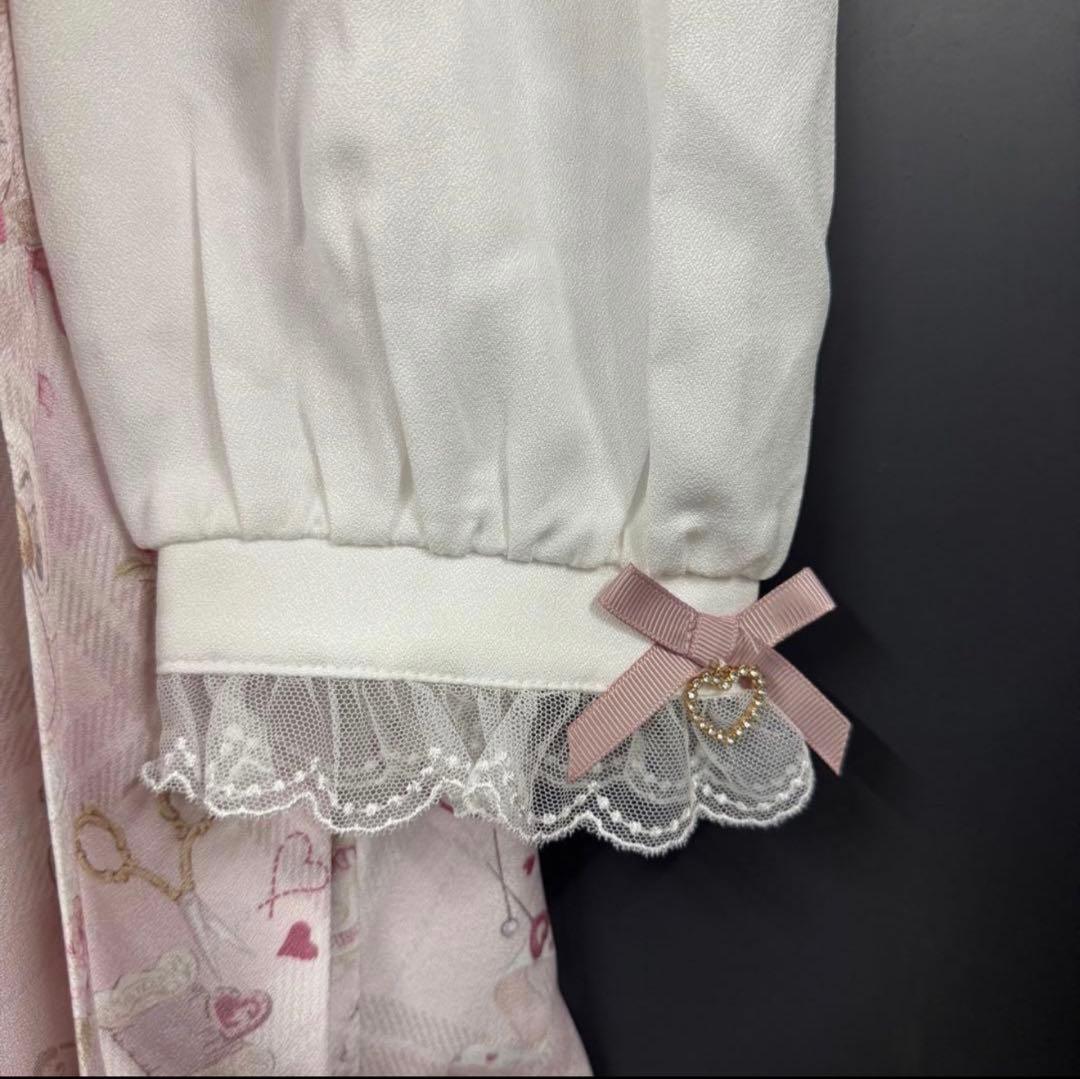 LIZLISA Sewing Bear柄ワンピースピンク F ree size