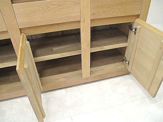 展示品　西海岸スタイル チーク無垢材サイドボード　リビングボード　キッチンボード