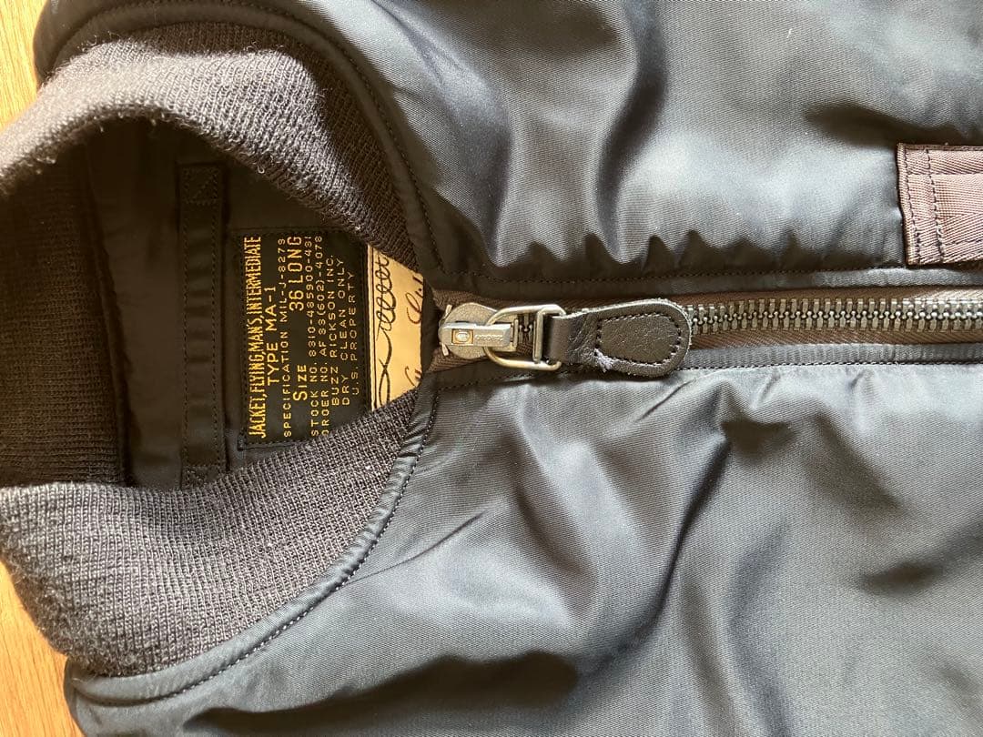 Buzz Rickson's MA-1 ウィリアムギブソン 36 LONG 黒