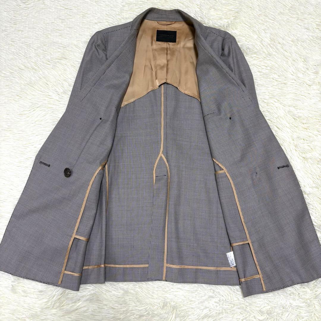 TOMORROWLAND コレクション ダブルブレストジャケット 千鳥 シルク