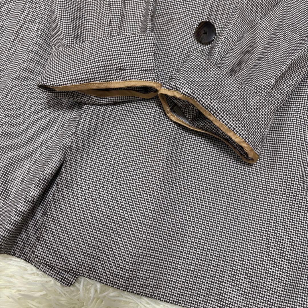 TOMORROWLAND コレクション ダブルブレストジャケット 千鳥 シルク