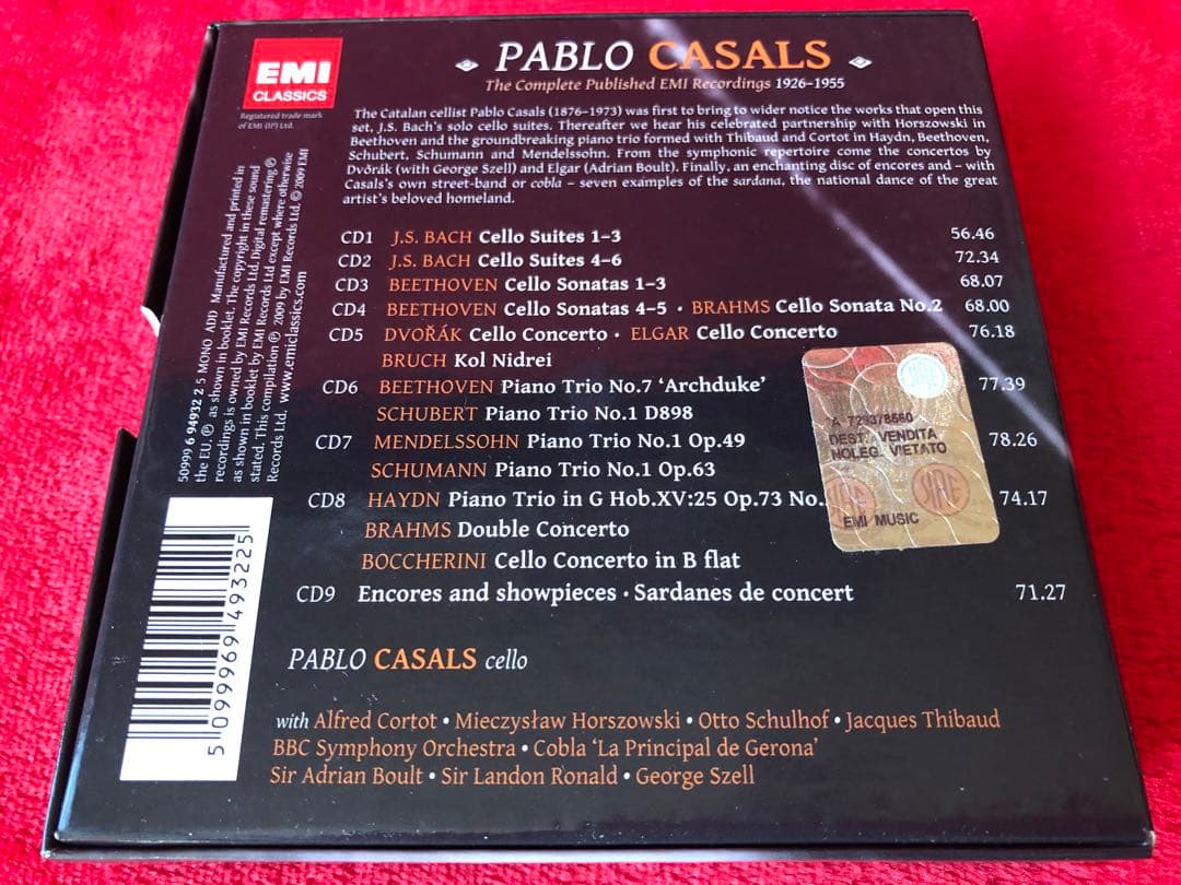 クラシック PABLO CASALS THE COMPLETE EMI RECORDINGS