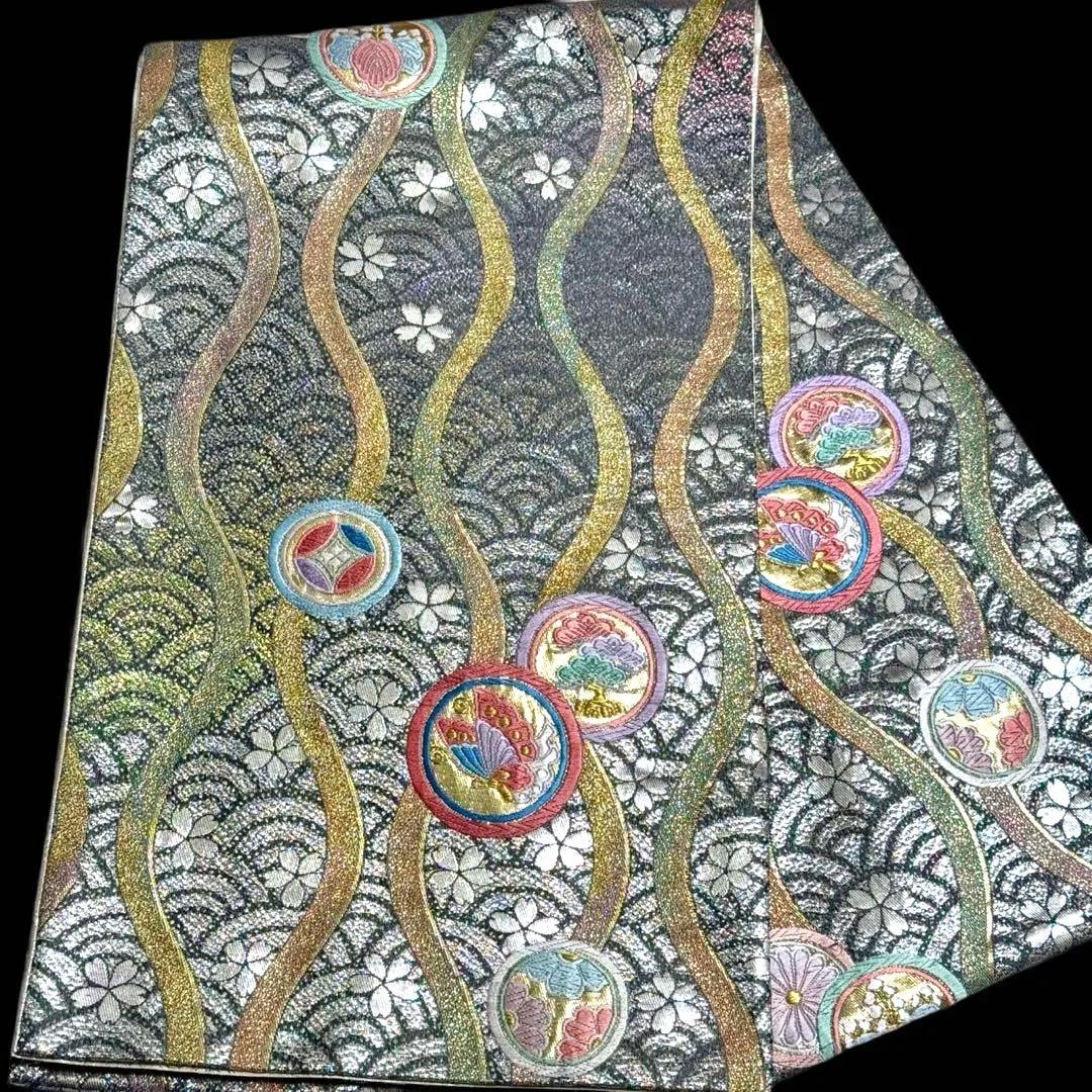 未使用品　作家物　落款　振袖フルセット　しつけ付き　金通し　桜　154〜164