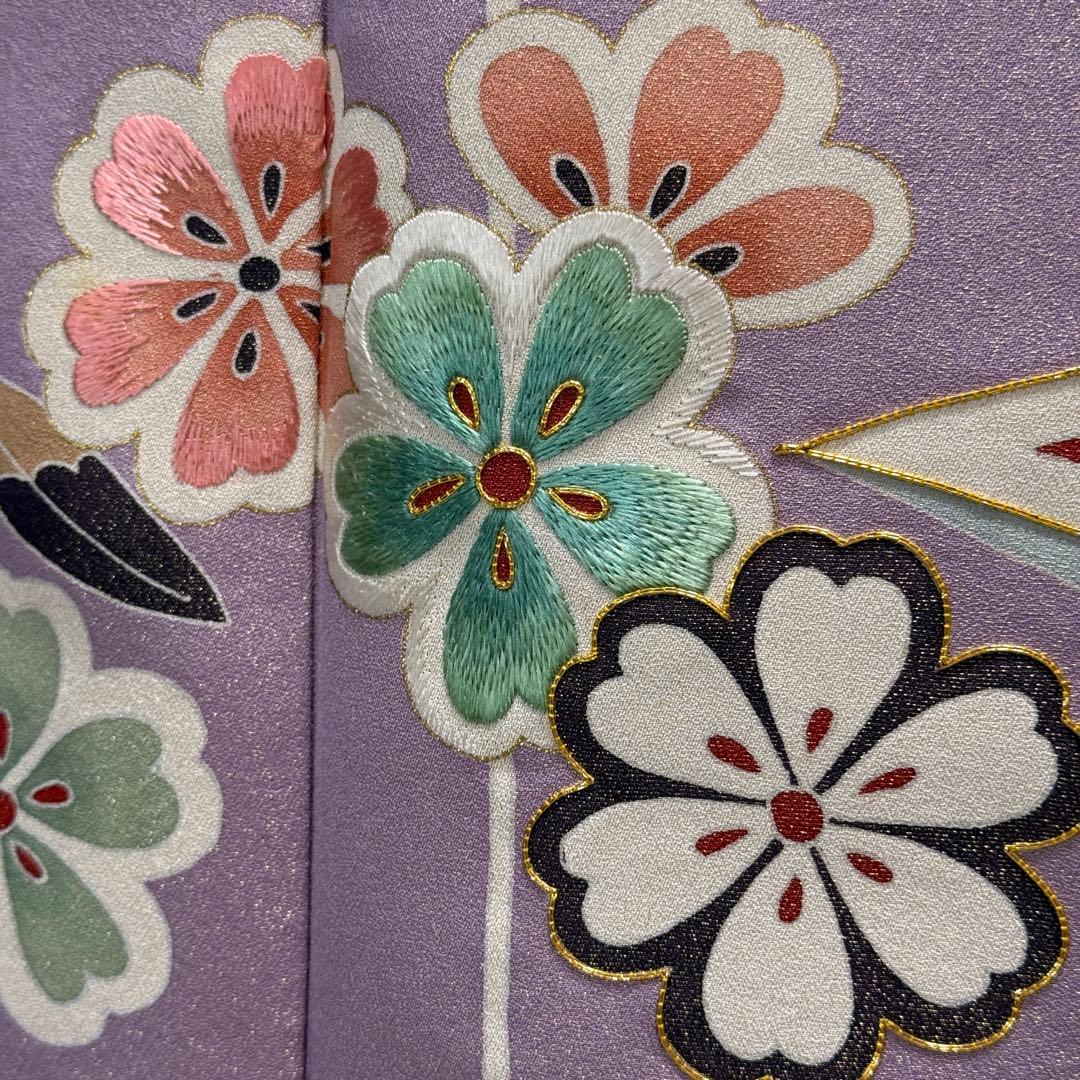 未使用品　作家物　落款　振袖フルセット　しつけ付き　金通し　桜　154〜164