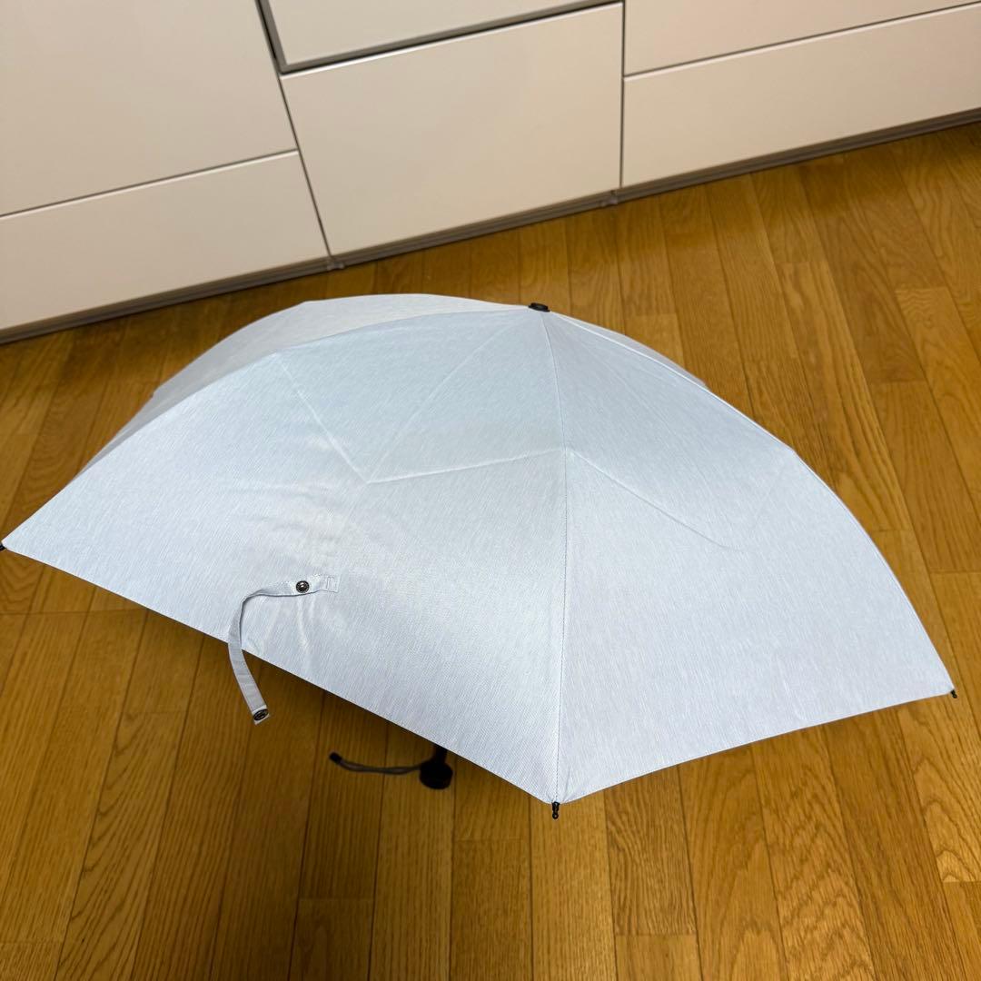 サンバリア100　２段折コンパクト　moku　ブルー　日傘