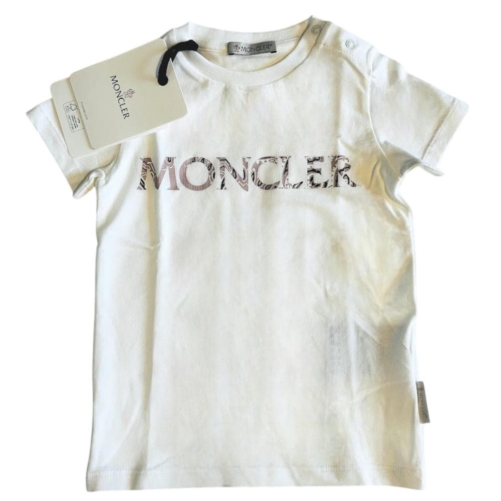 新品！QRコード付きMONCLERモンクレールロゴベビーTシャツ2歳90cm