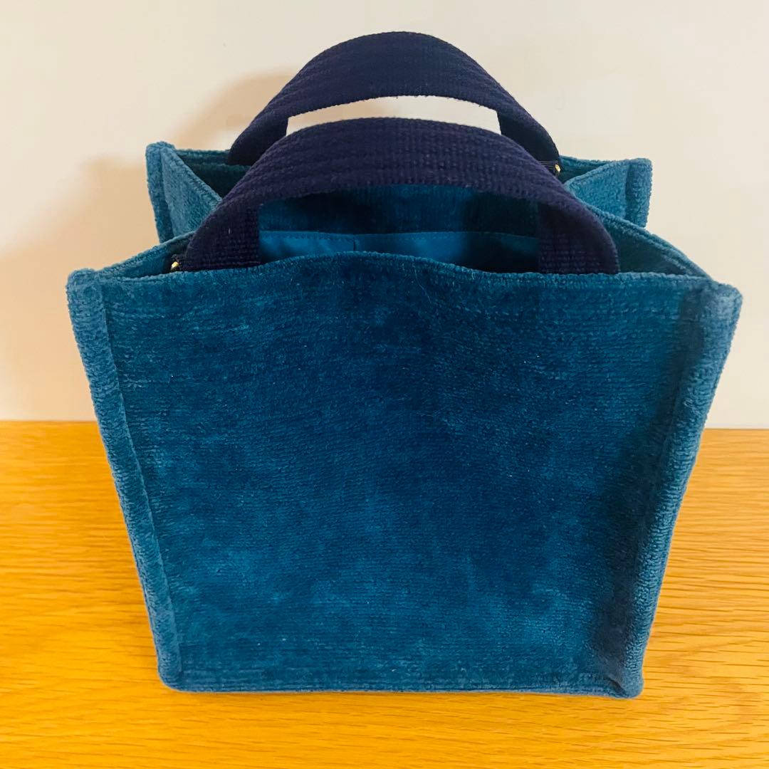 フェイラーユーフォリア ユニカラー トートバッグ 無地ブルー