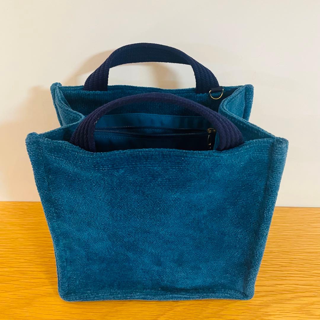 フェイラーユーフォリア ユニカラー トートバッグ 無地ブルー