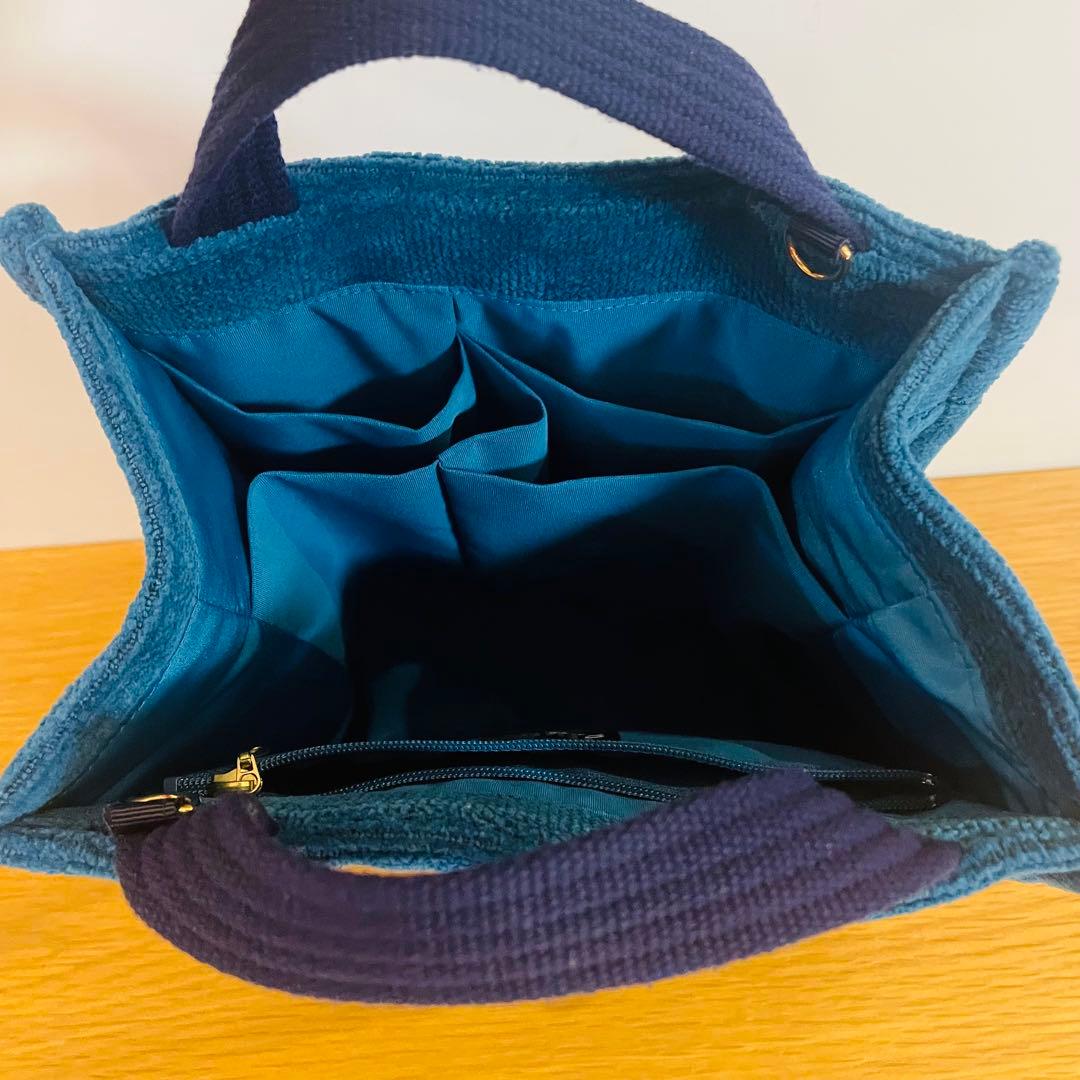 フェイラーユーフォリア ユニカラー トートバッグ 無地ブルー