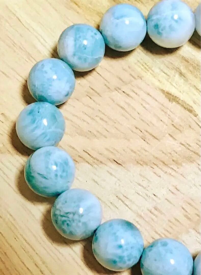 ラリマー　ブレスレット　１０mm ドラゴンクロー入り　天然石