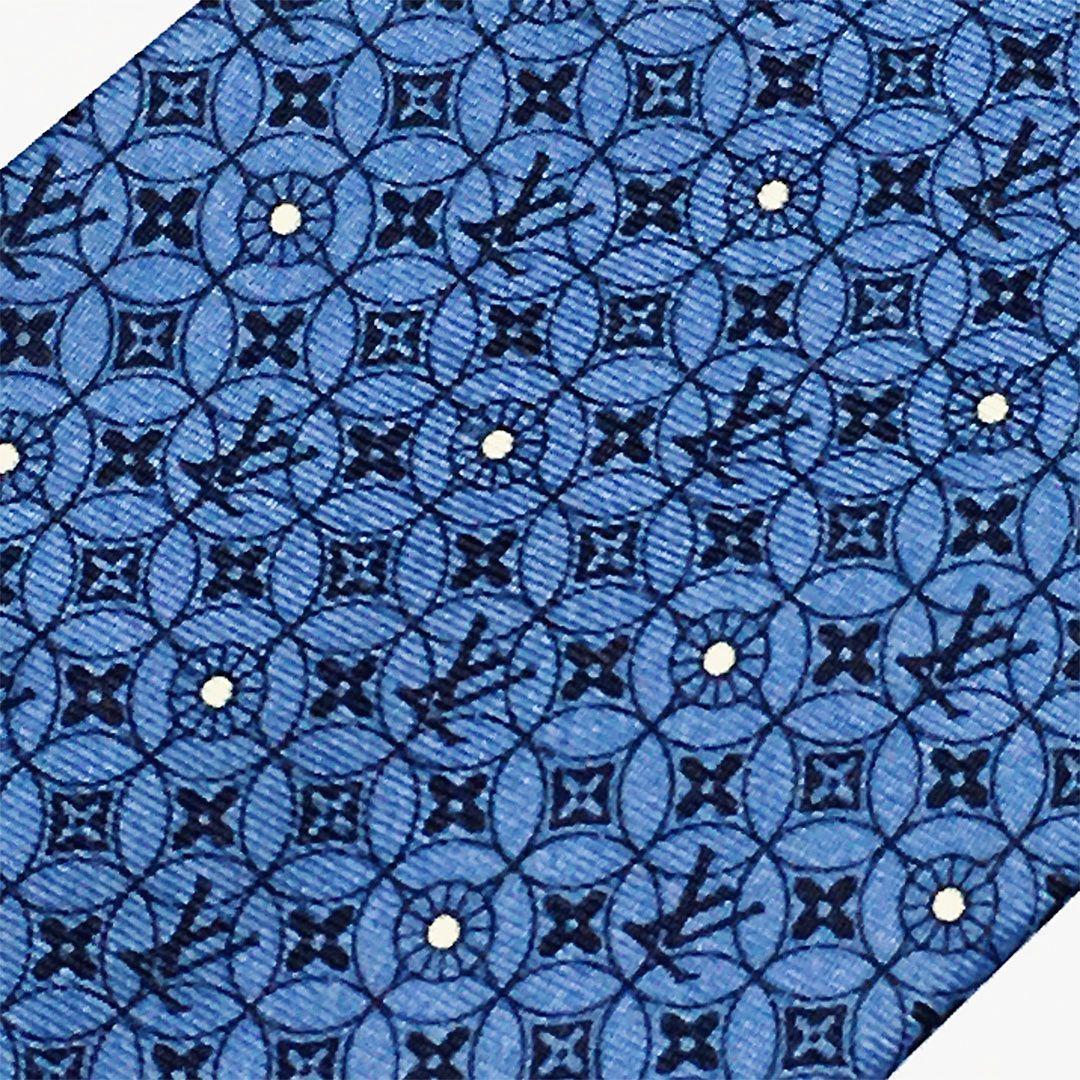 未使用級 ルイヴィトン Louis Vuitton ネクタイ ブルー モノグラム