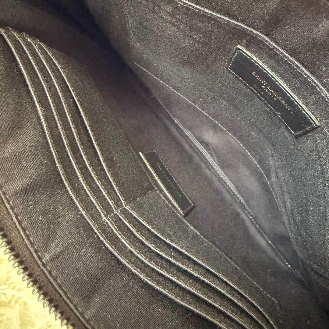 極美✨ サンローラン YSLロゴ クラッチバッグ レザー 黒 セカンドバッグ