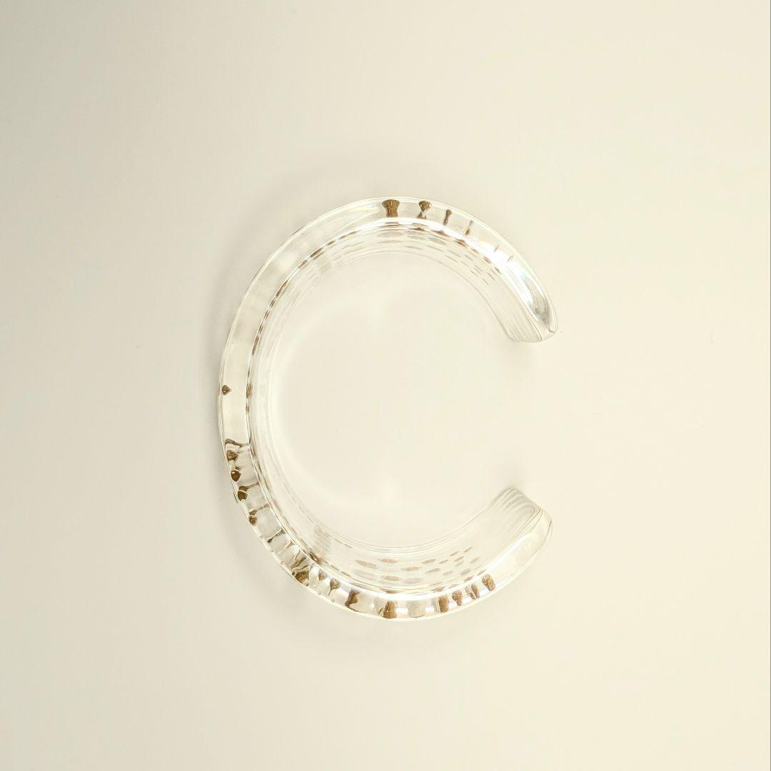 ChristianDior ディオール クリアバングル ロゴラインストーン