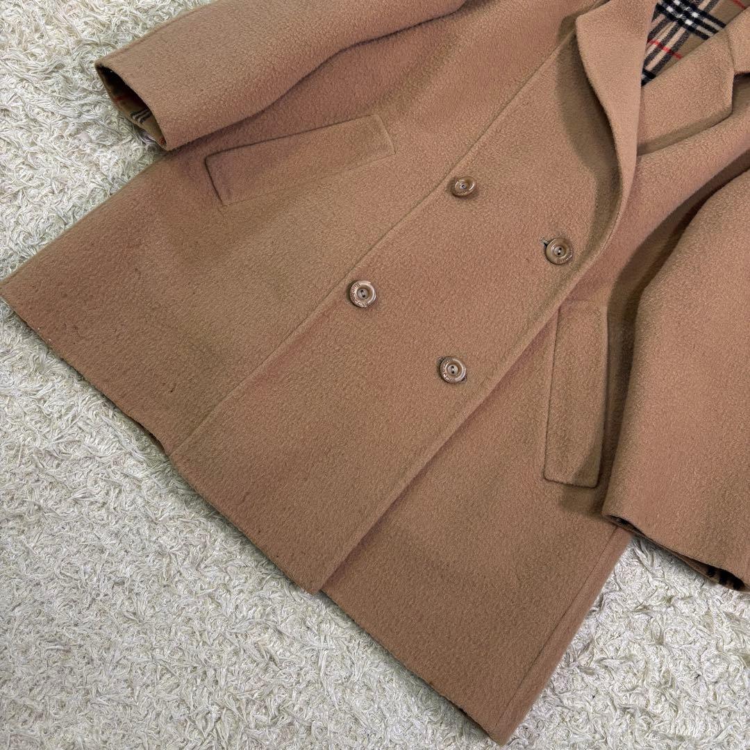 バーバリーズ　袖裏　ノバチェック　ビンテージ　ウール　チェスターコート