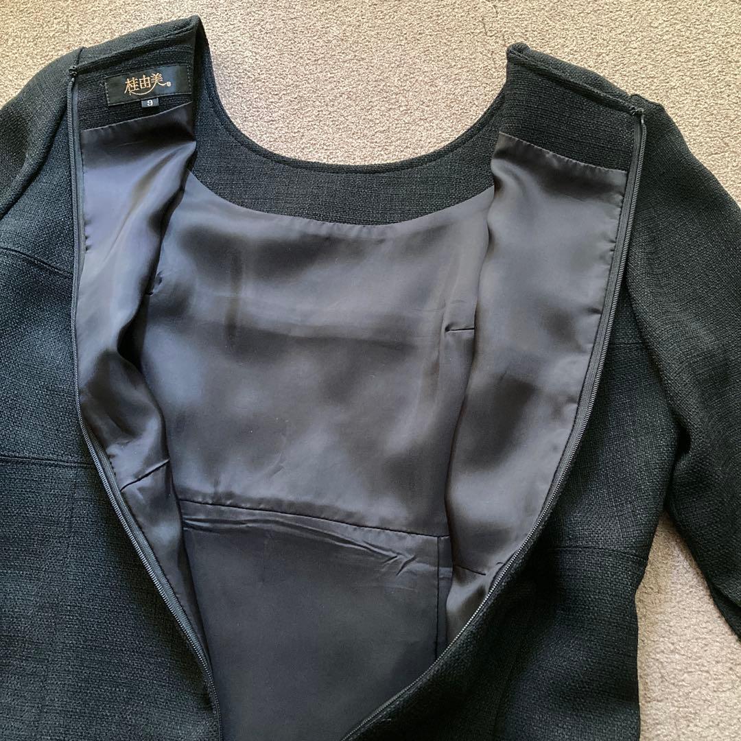 桂由美　ブラックフォーマルセットアップ