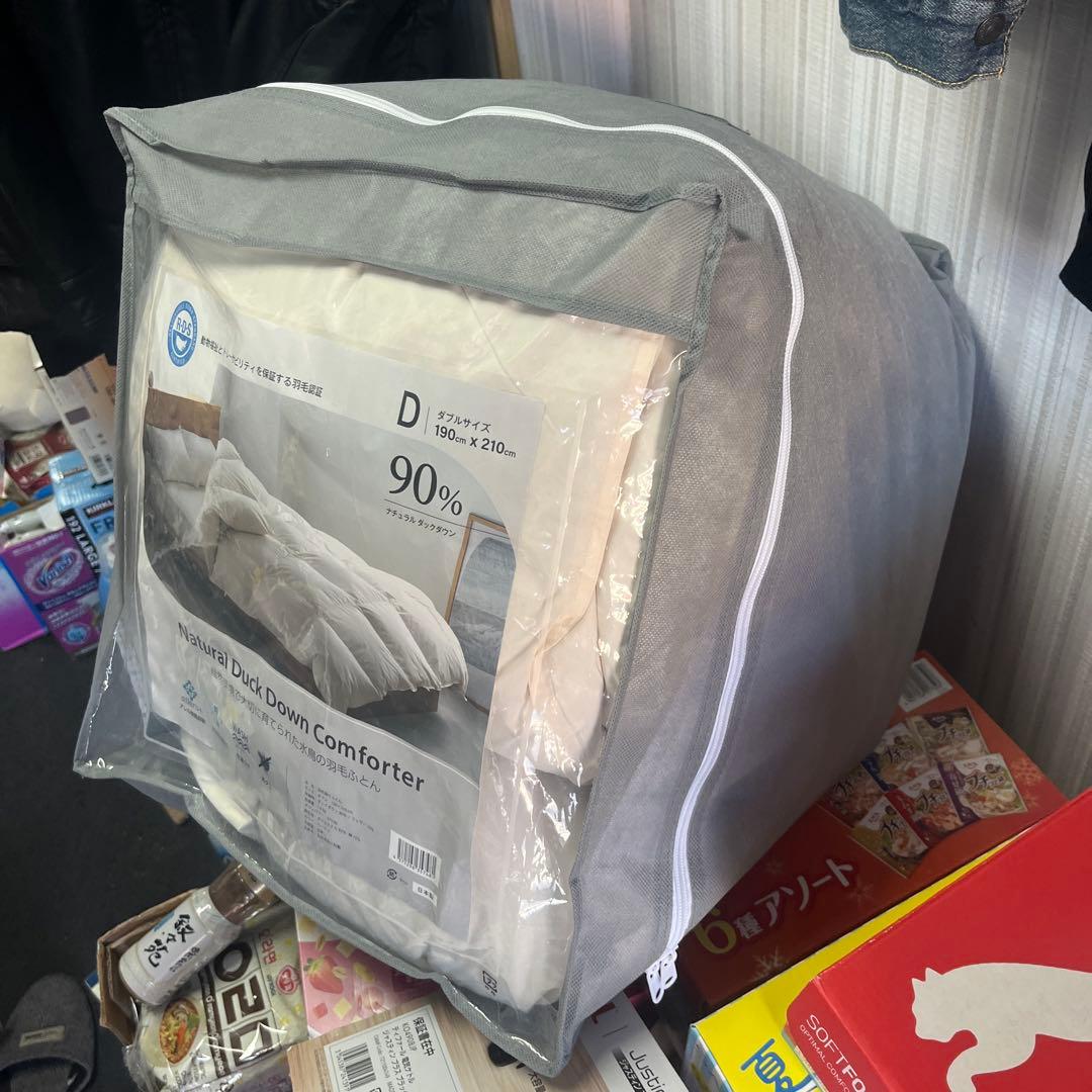 ダックダウン掛け布団 ダブル 190x210cm 日本製